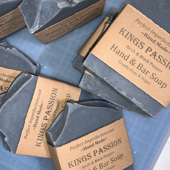 Kings Passion Birch and Black Pepper Hand Body and Bar Soap Handmade For Him - Picture 7 of 16
